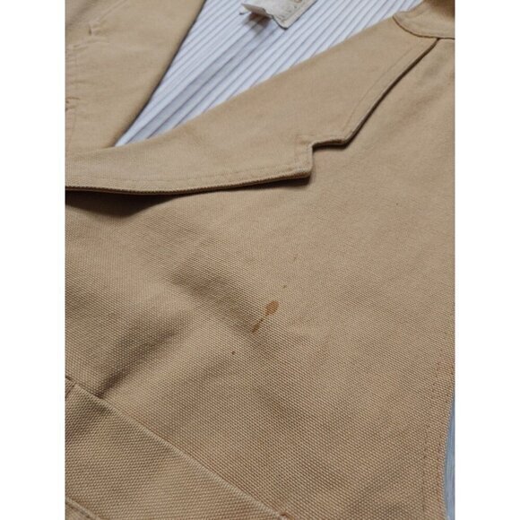 Vintage Wah Maker Frontier Western Striped Canvas Vest Mens‎ 3XL - Picture 8 of 12